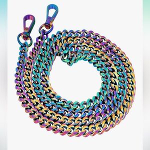 🆕 48-Inch Stainless Steel Wallet & Purse Chain Strap w/Adjustable Metal Buckle